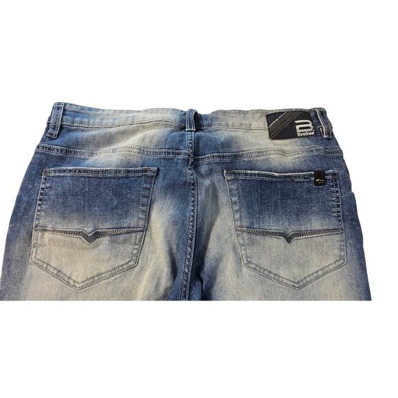 Buffalo D Bitton Max-X Super Skinny Stretch Jeans 36x32 ultra fade thick stitch - Picture 7 of 8